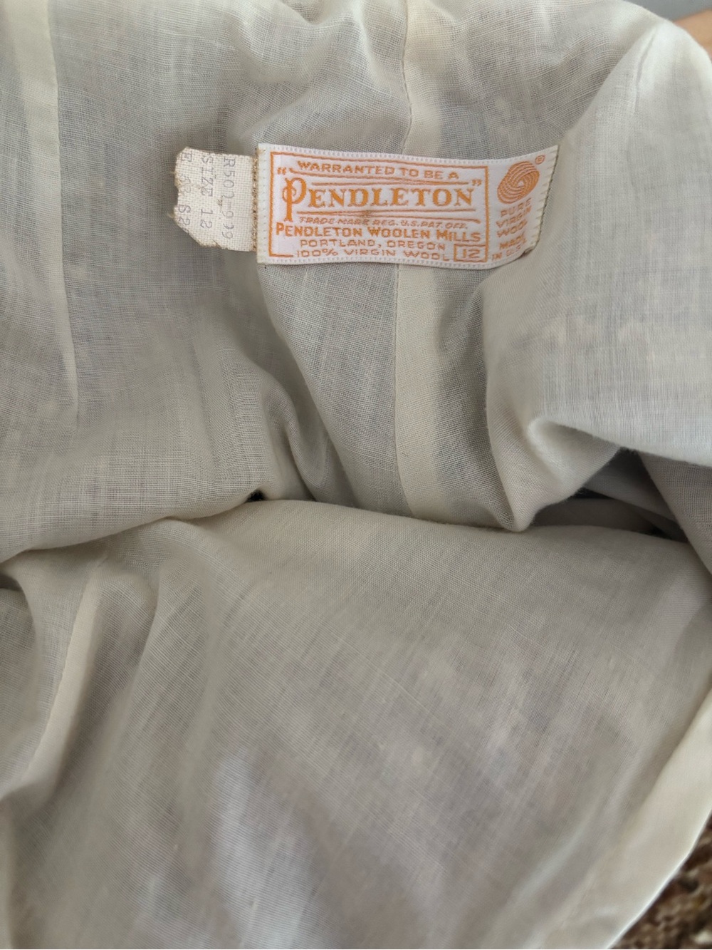 Vintage 1970s Pendleton Wool Suit 2pc Blazer Pants Brown Tweed size Small Vtg 14 - Picture 13 of 15
